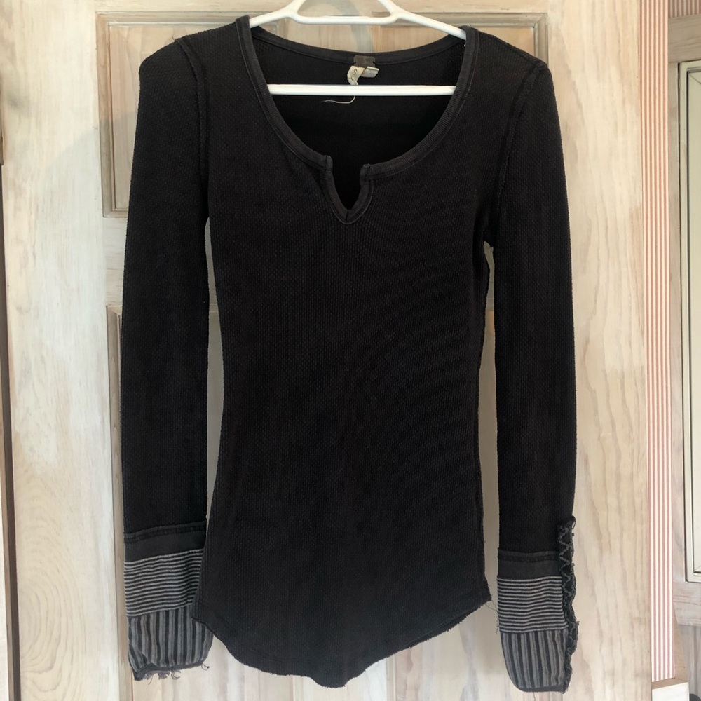 Free People Henley Thermal Top